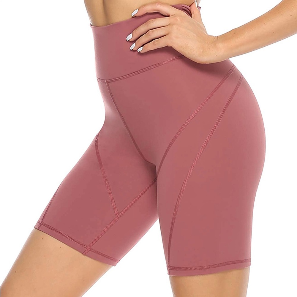 Dusty pink bike shorts 7 inch